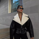 Fongt Autumn And Winter New Short-Term Collar Fashion Korean Version Of Women's Long-Sleeved Pure Color Coat