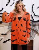 Fongt New Women's Sweater Halloween Bat With Long-Sleeved Cloaked Shirt Jacket
