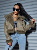 2024 For Suede Short Jacket Female Autumn Winter Jacket Motorcycle Clothing Female New-Outfit