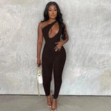 One Shoulder Sexy corset jumpsuit Womens Jumpsuit Solid Backless Active Wear Skinny Jumpsuits Summer bodysuit