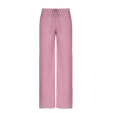 Fongt Base Simple Stripe Bump Color Straight Casual Tying Home Pants 2025 New