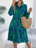Fongt 2025 Casual Casual Leopard-Print Long-Sleeved Shirt Skirt Women's Clothing