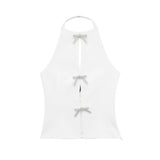 Spring Jewelry Bow Neckline Slimming Blouse 2793777-Outfit