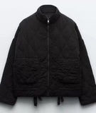 Fongt Temu Same Jacket Autumn And Winter New Top Lingge Quilt Cotton Suit Loose Coat Casual