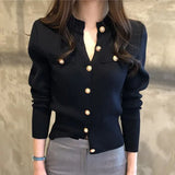 2020 Autumn Winter Women's Sweaters Knitted Button Cardigans Single Breasted Fashion Korean Solid Knitwear