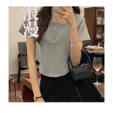 Fongt T-Shirt Female 2024 Summer New Korean Version Casual Show Thin Inside The Students Slim High Waist Student Jacket