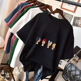 Gothic Printed Women T Shirt 100% Cotton Short Sleeve Cartoon Graphic Female Soft Top Jumper Female Cusual