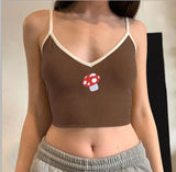 Embroidered Small Camisole Top-Outfit