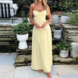 Fongt Summer New Women's Elegant Sexy T-Shirt With A-Word Sling Dress