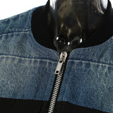 Fongt New Denim Washing Splicing Personality Cotton Coat 1623