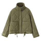 Fongt Women's Clothing 2025 Autumn And Winter New Fashion Collar Water Ripple Loose Cotton Jacket Jacket Jacket