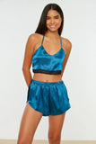 detailed Crop satin pajama