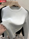 Thicken Sweater Womens Casual Warm Velvet Lined Big Size 4xl Knit Pullover Half Turtleneck Poleras Soft Knitwear