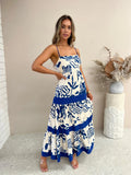 Fongt Summer Women's Temperament Casual One Word Collar Lace Stitching Halter Dress 88172-Outfit