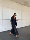 Fongt Sexy Lace Cascading Fine Shoulder Sling Long Dress LX0106