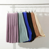 Fongt New 细细细细细 Art 褶皱 Fairy Hundred Folded Skirt Silk Slippery Pendant Half Body Skirt
