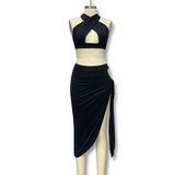 Fongt Dress 2025 Summer New Women's Hollow Design Sense Irregular Dress