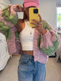 Fongt And Winter Leisure 2025 Women's New Products Jacket Knitted Cardigan Sweater Clammed Lady's Jacket
