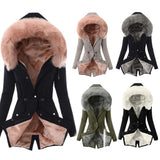 Fongt Autumn And Winter New Cotton Hoodie Repair Warm Zipper Coat Women W125