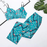 Printed Tube Top Trousers Pajamas