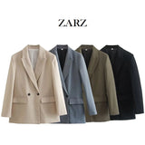 Fongt Homemade New Women's Clothing Seam-Sleeding Casual 4-Colored Suit Jacket