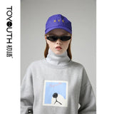 Letter Printed Long Sleeve Turtleneck
