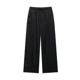 Fongt New Silk-Sense Wistry Hanging Neck Top 2754253 Wide Leg Pants 2706253