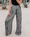 Fongt New Wish Hot Fashion Tight High-Waist Pocket Wide Leg Trousers Casual Pants