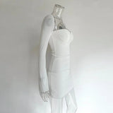 Fall Dresses For Women 2021 Long Sleeve Breast Wrapped Sexy Bodycon Outfits Elegant Casual Mini