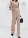 Fongt Version Of The V-Necked Temperament Jumpsuit Women's Fashion Waist Thin Professional Jumpsuit