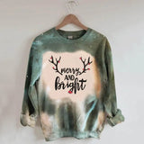 Christmas Long-Sleeve Printed Warm O Collar Pullover