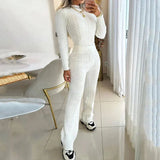 Fongt 2023 New Solid Color Niche Fashion Small Fragrant Wind Slim And Comfortable Knit Sweater Suit Female-Outfit