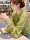 Fongt Floral Shirt Female Spring Small Wearing French Temperament Wooden Ear Tops 2025 New Beautiful Shirt