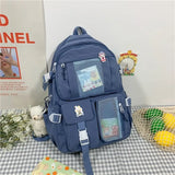 Women Large Capacity Travel Backpack Female Multi-pocket College Waterproof School Bags Transparent Pocket Laptop