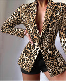 Fongt New Casual Print Fashion Small Suit Women's Suit