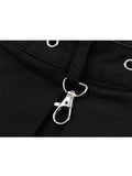 Dark Sexy Gothic Mini Skirts Black Grunge Punk Style Pleated High Waist Women Skirt With Rivet Patchwork Fashion