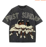 Fongt For Men And Women On The Street Summer Casual Short-Sleeved TST Simdd! Printed Tops