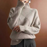 Fongt And Winter Sweater Women's High-Necked Hooded Ragged Sweater With A Solid Color Loose Lazy Bottom Shirt