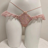 Fongt Sexy Lace Embroidered Pajamas Women Summer Small Breast With Steel Ring Pure Lust Wind Mesh Sling Sling Aja Skirt Set
