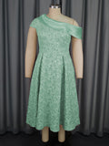 Fongt Africa's New Slanted Shoulder Dress Banquet Dinner Dress Dress Dress Dress