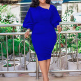 Office Lady Bodycon Dress African Dresses For Women Outfits Dashiki Ankara Clothes Evening Party Long Sleeve Robe Femme