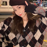 Women Elegant Patchwork Korean Style V-Neck Long Sleeve Minimalist Spring Female Clothes Newest Cozy Comfortable