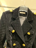 QUALITY Newest Fashion 2023 Designer Overcoat Women's Double Breasted Plaid Belted Velvet Long
