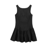Fongt Women's New 2025 Folding Decorative Denim Effect Short Dress Women 6929084