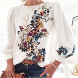 Autumn 2023 Ebaywish Light Mature Round Collar Straight Blouse-Outfit
