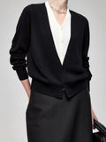 Fongt The Autumn Of 2025, The New Gentle And Comfortable Niche Fake Two Soft Cashmeal Wool Folded Knitted Cardigan Girl