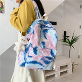 Colors Students Backpack Women Preppy School Bag Nylon Waterproof Campus Style Rucksack Female Travel Backpacks