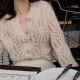 breathable thin knit cardigan