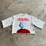 Fongt New Five-Point Collar Collar Top T-Shirt NAT Popular Print Trend Street Men's Short Sleeve