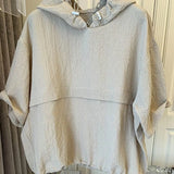 T Shirts Women Summer Hooded Short Sleeve T-shirt French Thin Tops Fashion Loose Design Niche Hoodie Tshirt Woman